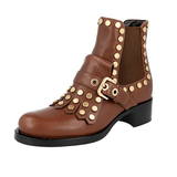 Prada Women's Brown Leather Half-Boot 1T956H