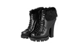 Prada Women's Black welt-sewn Leather Half-Boot 1TP189