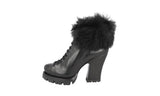 Prada Women's Black welt-sewn Leather Half-Boot 1TP189