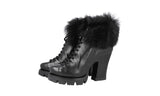 Prada Women's Black welt-sewn Leather Half-Boot 1TP189