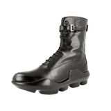 Prada Women's Black Full Brogue Leather Half-Boot 1U049G