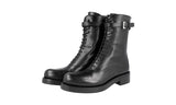 Prada Women's Black Full Brogue Leather Half-Boot 1U053G