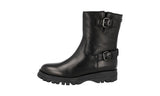 Prada Women's Black Deerskin Leather Half-Boot 1U062L