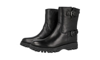 Prada Women's Black Deerskin Leather Half-Boot 1U062L