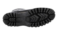 Prada Women's Black Heavy-Duty Rubber Sole Leather Half-Boot 1U062L