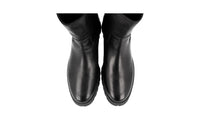 Prada Women's Black Deerskin Leather Half-Boot 1U062L