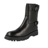 Prada Women's Black Deerskin Leather Half-Boot 1U062L