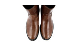 Prada Women's Brown Deerskin Leather Half-Boot 1U062L