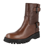 Prada Women's Brown Deerskin Leather Half-Boot 1U062L
