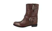 Prada Women's Brown Deerskin Leather Half-Boot 1U231F