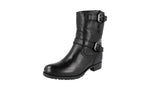 Prada Women's 1U292E WAG F0002 Heavy-Duty Rubber Sole Leather Half-Boot