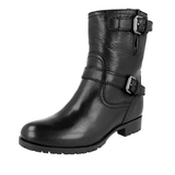 Prada Women's Black Deerskin Leather Half-Boot 1U292E