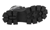 Prada Women's Black Leather Monolith Shearling Lammfell Winter Boots 1U363M