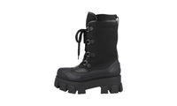 Prada Women's Black Leather Monolith Combat Boots Boots 1U363M