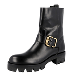 Prada Women's Black Leather Half-Boot 1U935H