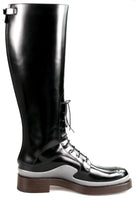 Prada Women's Black welt-sewn Leather Boots 1W054G