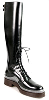 Prada Women's Black welt-sewn Leather Boots 1W054G