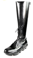 Prada Women's Black Full Brogue Leather Boots 1W055G