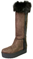 Prada Women's Brown welt-sewn Leather Boots 1W090G
