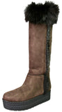 Prada Women's Brown welt-sewn Leather Boots 1W090G