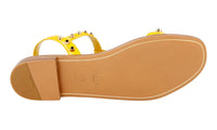 Prada Women's Yellow Leather Sandals 1X015F