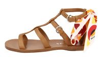 Prada Women's Brown Leather Roman Gladiator Sandals 1X096M