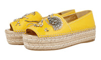 Prada Women's Yellow Leather Sandals 1X184G