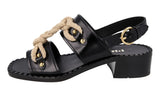 Prada Women's Black Leather Sandals 1X190M
