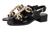 Prada Women's Black Leather Sandals 1X190M
