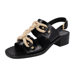 Prada Women's Black Leather Sandals 1X190M