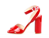 Prada Women's Red Leather Slingback Sandals Pumps / Heels 1X469F