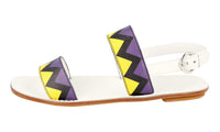 Prada Women's Multicoloured Saffiano Leather Sandals 1X562H