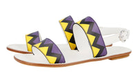 Prada Women's Multicoloured Saffiano Leather Sandals 1X562H