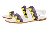 Prada Women's Multicoloured High-Quality Saffiano Leather Sandals 1X562H