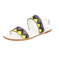 Prada Women's Multicoloured Saffiano Leather Sandals 1X562H