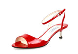 Prada Women's Red Leather Slingback Pumps / Heels 1X576E