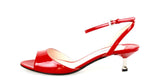 Prada Women's Red Leather Slingback Pumps / Heels 1X576E