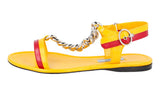 Prada Women's Yellow Leather Sandals 1X617G