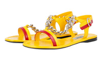 Prada Women's Yellow Leather Sandals 1X617G