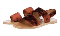 Prada Women's Bronze Leather Sandals 1X652H