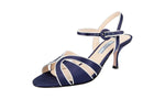 Prada Women's 1X789I 3D23 F0W4C 065 Leather Sandals