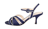 Prada Women's Blue Leather Sandals 1X789I