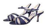 Prada Women's Blue Leather Sandals 1X789I