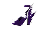 Prada Women's Purple Leather Thunderbolt Pumps / Heels 1X854L
