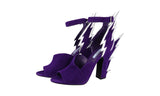 Prada Women's Purple Leather Thunderbolt Pumps / Heels 1X854L