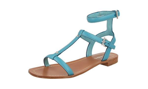 Prada Women's 1X904E 053 F0136 Saffiano Leather Leather Sandals