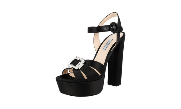 Prada Women's 1XP02A 049 F0002 140 Leather Sandals