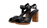 Prada Women's Black Leather Sandals 1XP740