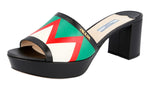 Prada Women's 1XP933 ZLH F087L Saffiano Leather Leather Sandals