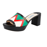Prada Women's Multicoloured Saffiano Leather Sandals 1XP933